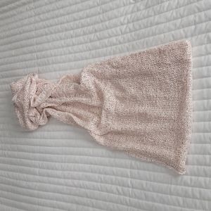 Pale pink & metallic infinity scarf